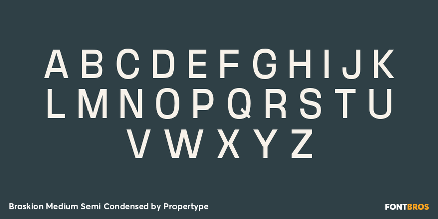 Braskion Medium Semi Condensed Font Poster #2