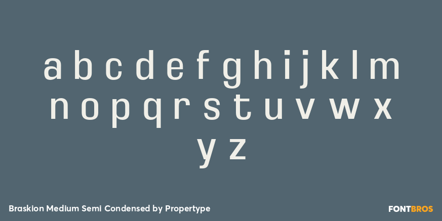Braskion Medium Semi Condensed Font Poster #3