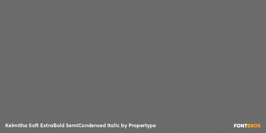 Kelmitha Soft Extra Bold Semi Condensed Italic Font Poster #2