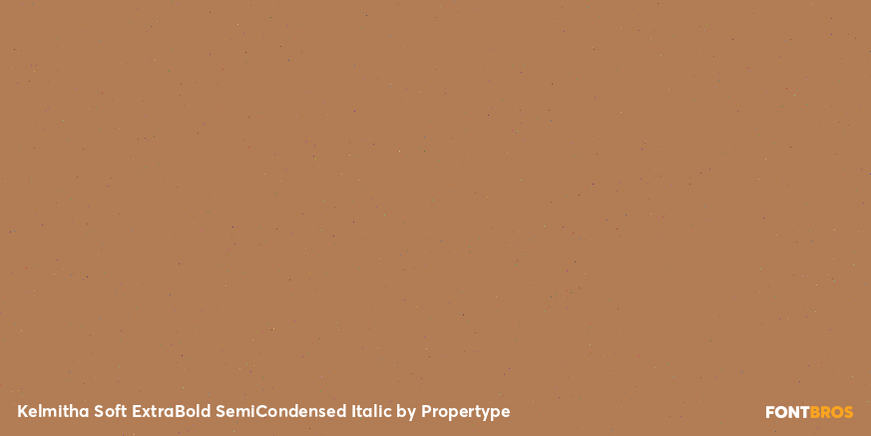 Kelmitha Soft Extra Bold Semi Condensed Italic Font Poster #4