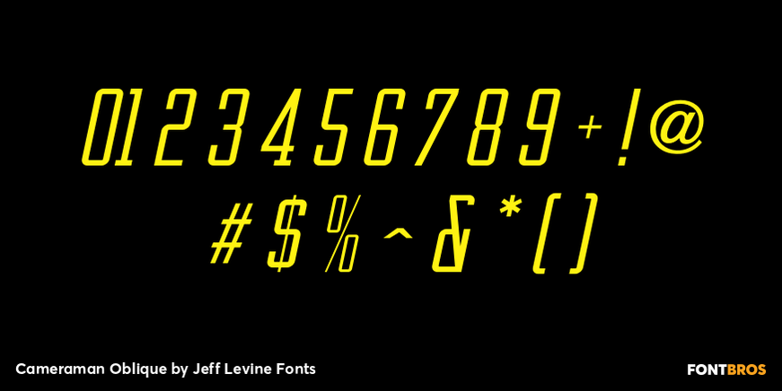 Cameraman Oblique Font Poster #4