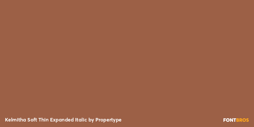 Kelmitha Soft Thin Expanded Italic Font Poster #3