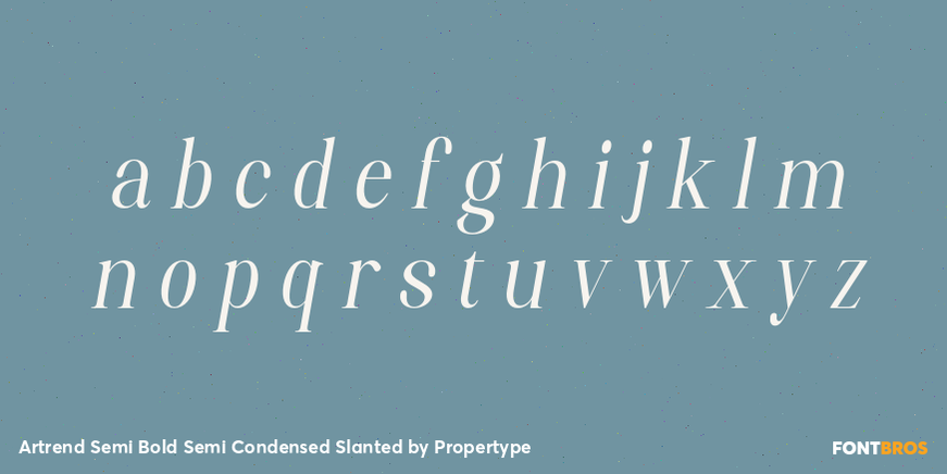 Artrend Semi Bold Semi Condensed Slanted Font Poster #3