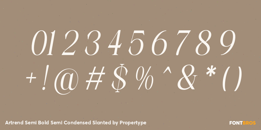 Artrend Semi Bold Semi Condensed Slanted Font Poster #4