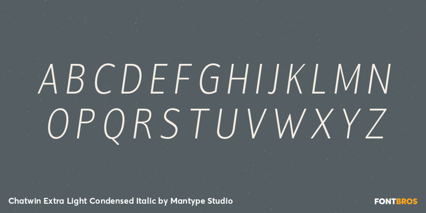 Chatwin Extra Light Condensed Italic Font Poster #2