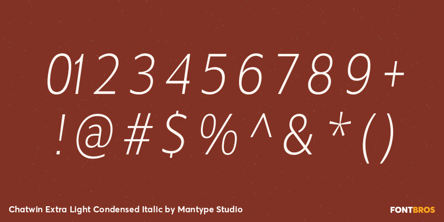 Chatwin Extra Light Condensed Italic Font Poster #4
