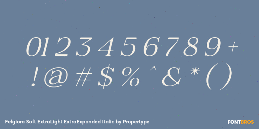 Felgiora Soft Extra Light Extra Expanded Italic Font Poster #4