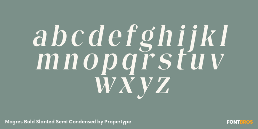 Magres Bold Slanted Semi Condensed Font Poster #3