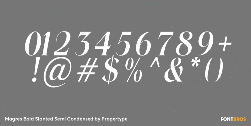 Magres Bold Slanted Semi Condensed Font Poster #4