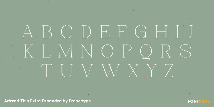 Artrend Thin Extra Expanded Font Poster #2