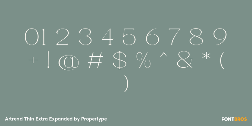 Artrend Thin Extra Expanded Font Poster #4
