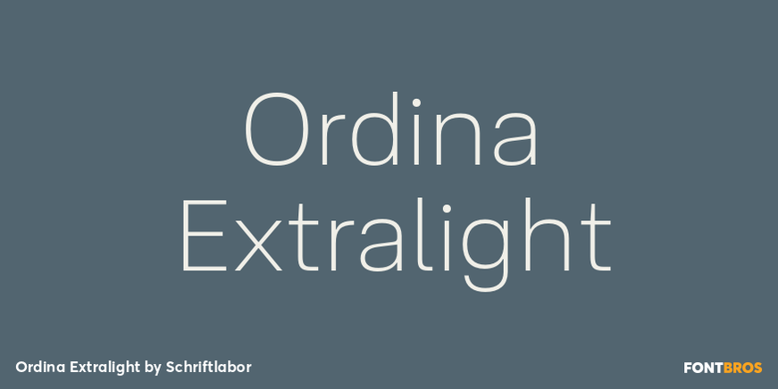 Ordina Extralight Font Poster #1