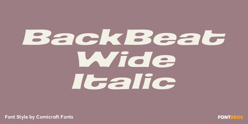 CCBackBeat Wide Italic Font Poster #1