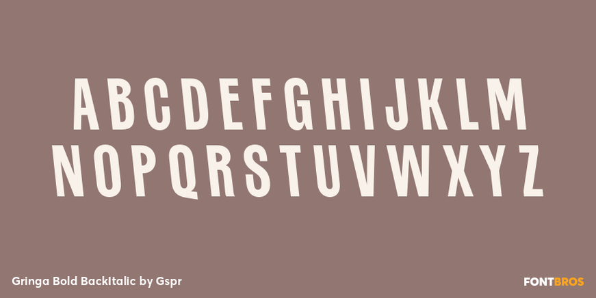 Gringa Bold BackItalic Font Poster #2