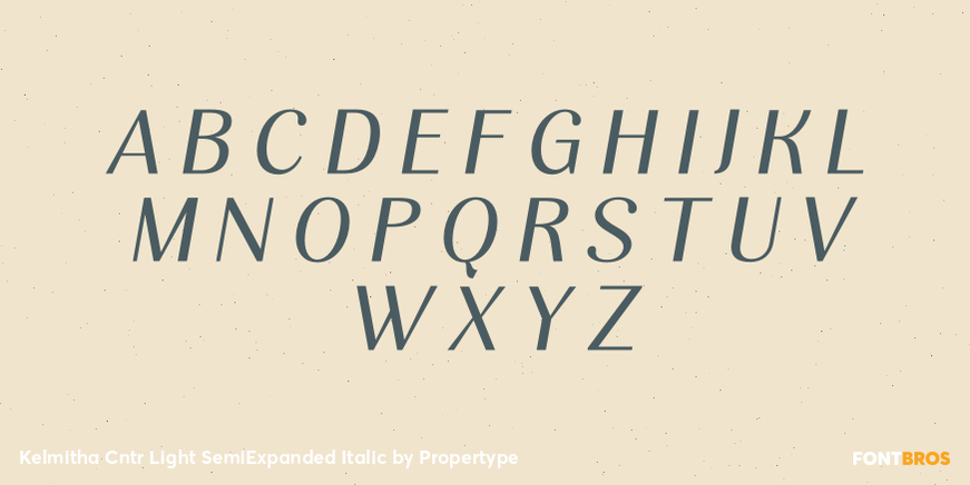 Kelmitha Contrast Light Semi Expanded Italic Font Poster #2