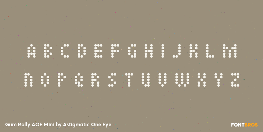 Gum Rally AOE Mini Font Poster #2