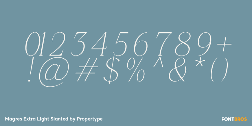 Magres Extra Light Slanted Font Poster #4