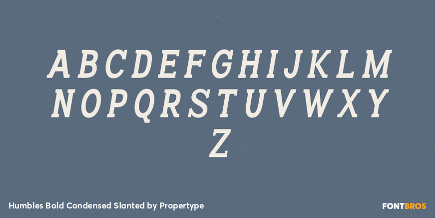 Humbles Bold Condensed Slanted Font Poster #2