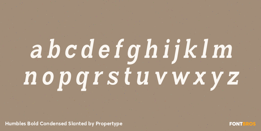 Humbles Bold Condensed Slanted Font Poster #3