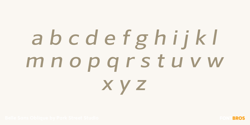 Belle Sans Oblique Font Poster #3