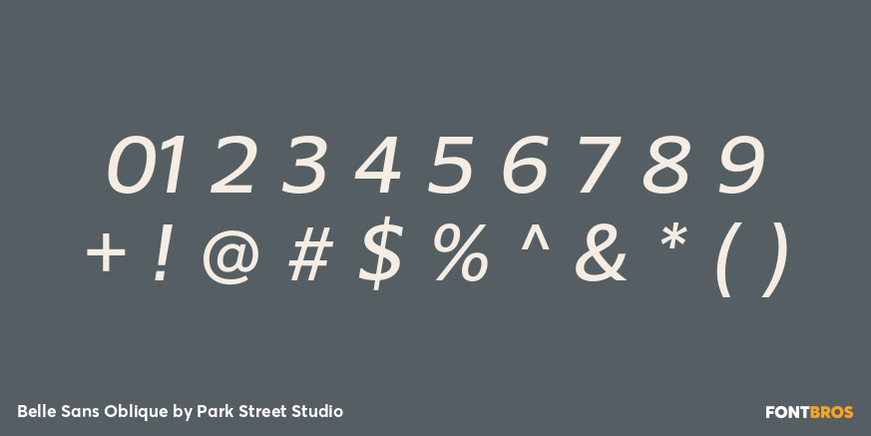 Belle Sans Oblique Font Poster #4