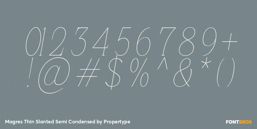 Magres Thin Slanted Semi Condensed Font Poster #4