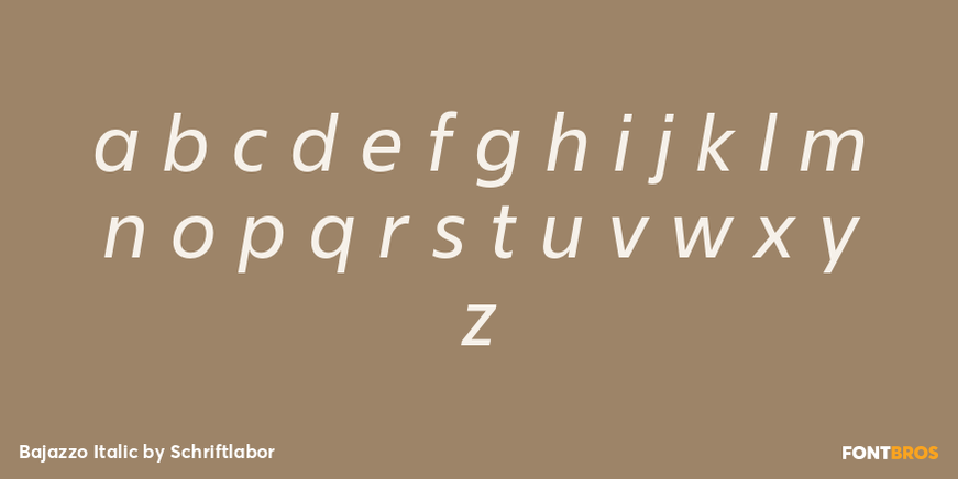 Bajazzo Italic Font Poster #3
