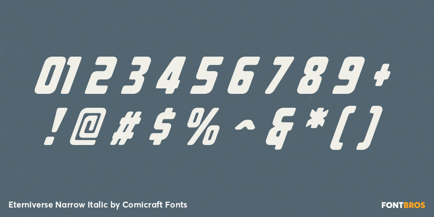 Eterniverse Narrow Italic Font Poster #4