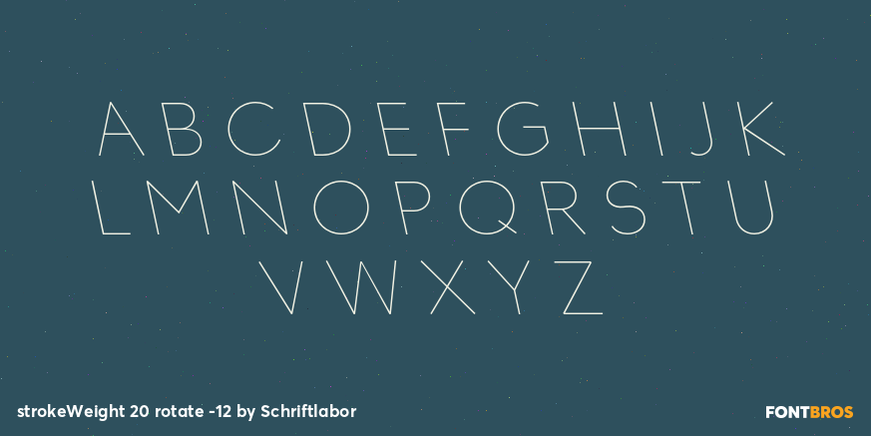 strokeWeight 20 rotate -12 Font Poster #2