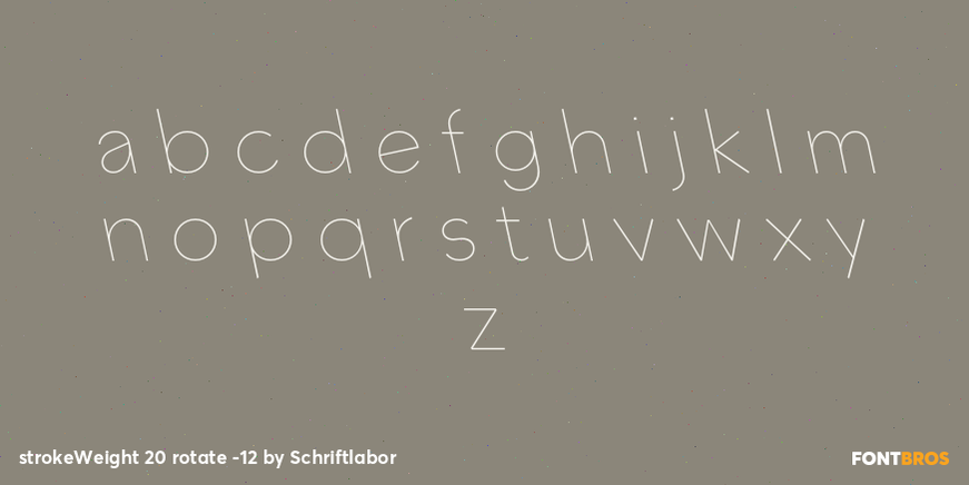 strokeWeight 20 rotate -12 Font Poster #3