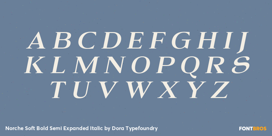 Norche Soft Bold Semi Expanded Italic Font Poster #2