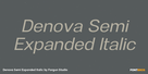 Denova Semi Expanded Italic Thumbnail #1