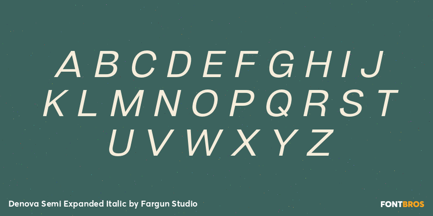 Denova Semi Expanded Italic Font Poster #2