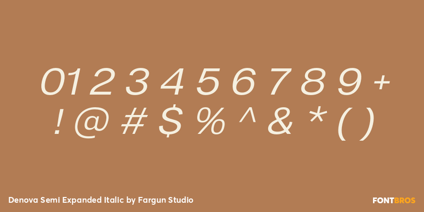 Denova Semi Expanded Italic Font Poster #4