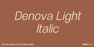 Denova Light Italic Thumbnail #1