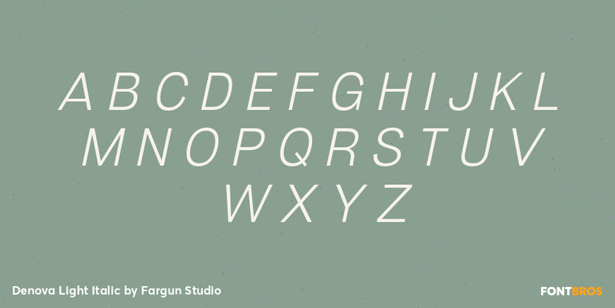 Denova Light Italic Font Poster #2