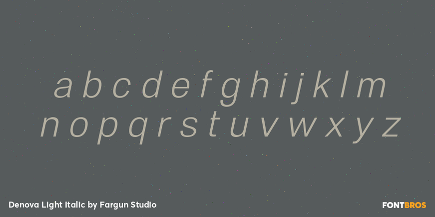 Denova Light Italic Font Poster #3