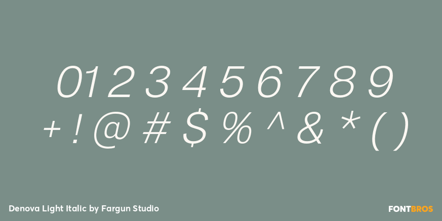 Denova Light Italic Font Poster #4