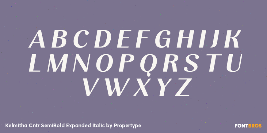 Kelmitha Contrast Semi Bold Expanded Italic Font Poster #2