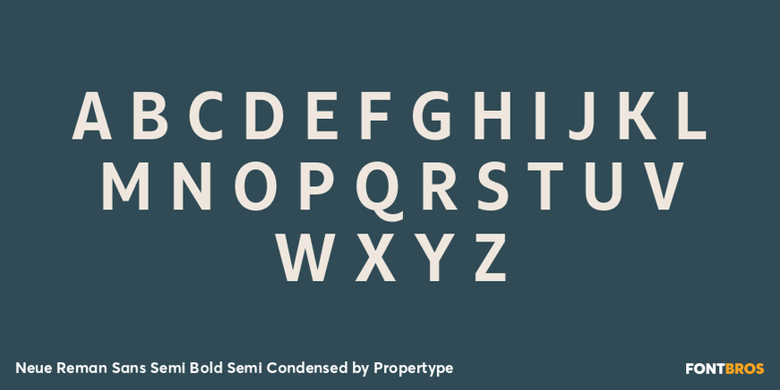 Neue Reman Sans Semi Bold Semi Condensed Font Poster #2