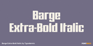 Barge Extra-Bold Italic Thumbnail #1