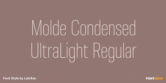 Molde Condensed UltraLight Regular Poster