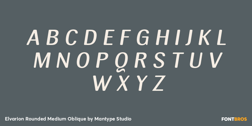 Elvarion Rounded Medium Oblique Font Poster #2