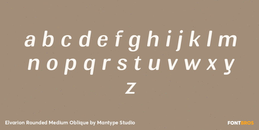 Elvarion Rounded Medium Oblique Font Poster #3