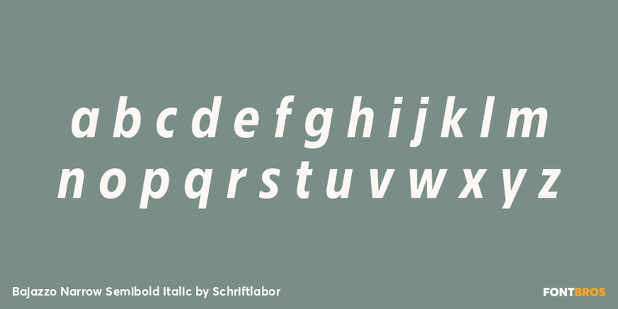 Bajazzo Narrow Semibold Italic Font Poster #3