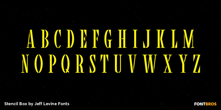 Stencil Box Font Poster #2