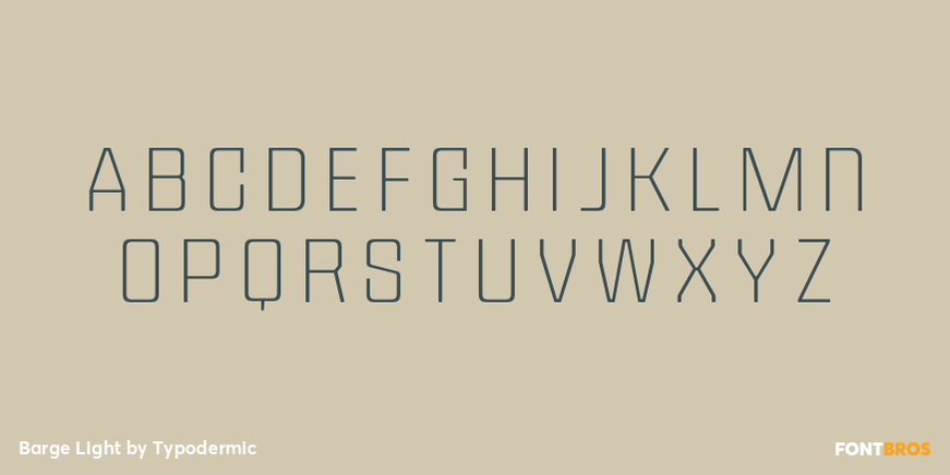 Barge Light Font Poster #2