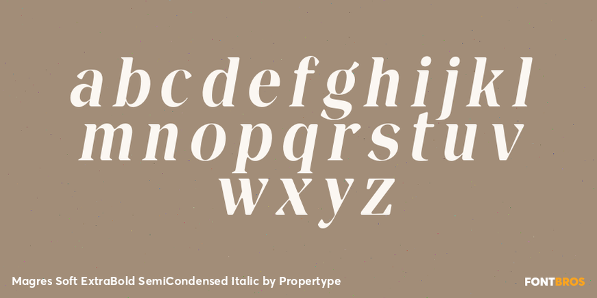 Magres Soft ExtraBold SemiCondensed Italic Font Poster #3