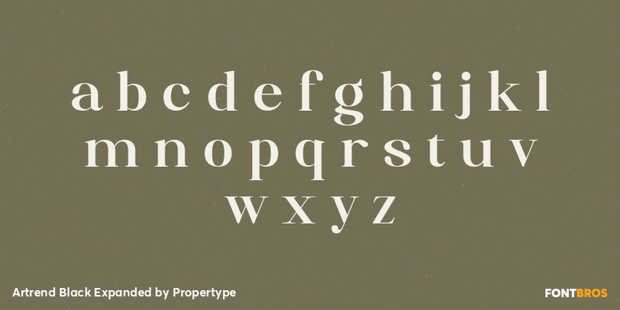 Artrend Black Expanded Font Poster #3