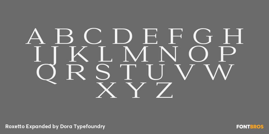 Roxetto Expanded Font Poster #2